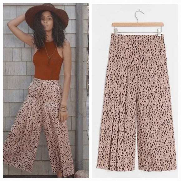 Anthropologie Isobel Wide Leg Pleated Leopard Print
Pants Sz XS Pink Burgundy 24 - Picture 1 of 9